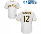 Pittsburgh Pirates #12 Corey Dickerson Replica White Home Cool Base Baseball Jersey
