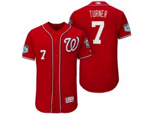 Washington Nationals #7 Trea Turner 2017 Spring Training Flex Base Authentic Collection Stitched Baseball Jersey