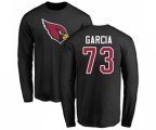 Arizona Cardinals #73 Max Garcia Black Name & Number Logo Long Sleeve T-Shirt