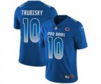 Chicago Bears #10 Mitchell Trubisky Limited Royal Blue NFC 2019 Pro Bowl Football Jersey