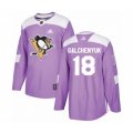 Pittsburgh Penguins #18 Alex Galchenyuk Authentic Purple Fights Cancer Practice Hockey Jersey