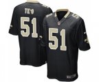 New Orleans Saints #51 Manti Te'o Game Black Team Color Football Jersey