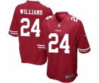 San Francisco 49ers #24 K'Waun Williams Game Red Team Color Football Jersey