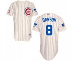 Chicago Cubs #8 Andre Dawson Authentic Cream 1969 Turn Back The Clock Baseball Jersey