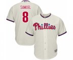Philadelphia Phillies #8 Juan Samuel Replica Cream Alternate Cool Base Baseball Jersey