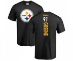 Pittsburgh Steelers #91 Kevin Greene Black Backer T-Shirt