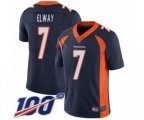 Denver Broncos #7 John Elway Navy Blue Alternate Vapor Untouchable Limited Player 100th Season Football Jersey