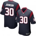 Houston Texans #30 Kevin Johnson Game Navy Blue Team Color NFL Jersey