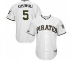 Pittsburgh Pirates #5 Lonnie Chisenhall Replica White Alternate Cool Base Baseball Jersey