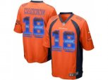 Denver Broncos #18 Peyton Manning Orange Team Color Stitched NFL Limited Strobe Jersey