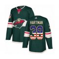 Minnesota Wild #38 Ryan Hartman Authentic Green USA Flag Fashion Hockey Jersey