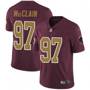 Washington Redskins #97 Terrell McClain Burgundy Red Gold Number Alternate 80TH Anniversary Vapor Untouchable Limited Player NFL Jersey