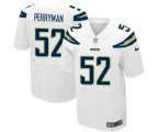 Los Angeles Chargers #52 Denzel Perryman Elite White Football Jersey