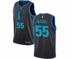 Dallas Mavericks #55 Delon Wright Authentic Charcoal Basketball Jersey - City Edition