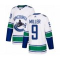 Vancouver Canucks #9 J.T. Miller Authentic White Away Hockey Jersey