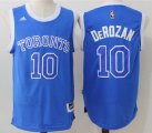 Toronto Raptors #10 DeMar DeRozan Blue Stitched 2017 NBA Adidas Revolution 30 Swingman Jersey