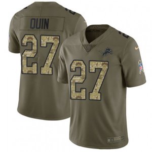 Detroit Lions #27 Glover Quin Limited Olive Camo Salute to Service NFL Jersey