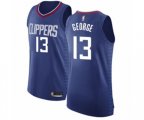 Los Angeles Clippers #13 Paul George Authentic Blue Basketball Jersey - Icon Edition