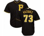 Pittsburgh Pirates #73 Felipe Vazquez Authentic Black Team Logo Fashion Cool Base MLB Jersey