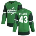 Washington Capitals #43 Tom Wilson Adidas 2020 St. Patrick's Day Stitched NHL Jersey Green