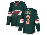 Minnesota Wild #3 Charlie Coyle Green Home Authentic Stitched NHL Jersey
