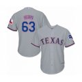 Texas Rangers #63 Taylor Hearn Authentic Grey Road Cool Base Baseball Player Jersey