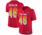 New England Patriots #46 James Develin Limited Red 2018 Pro Bowl Football Jersey
