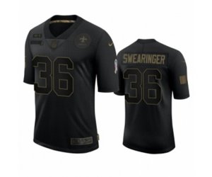 New Orleans Saints #36 D.J. Swearinger Black 2020 Salute to Service Limited Jersey