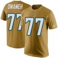 Jacksonville Jaguars #77 Patrick Omameh Gold Rush Pride Name & Number T-Shirt