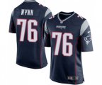 New England Patriots #76 Isaiah Wynn Game Navy Blue Team Color Football Jersey