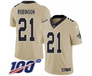 New Orleans Saints #21 Patrick Robinson Limited Gold Inverted Legend 100th Season Football Jersey