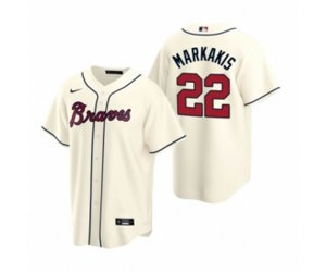Atlanta Braves #22 Nick Markakis Cream Alternate Stitched Baseball Jersey