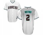Arizona Diamondbacks #2 Jeff Mathis Authentic White Capri Cool Base Baseball Jersey