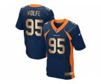 Denver Broncos #95 Derek Wolfe Navy Blue Alternate Stitched NFL New Elite Gold Jersey