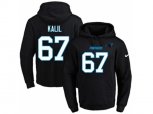 Carolina Panthers #67 Ryan Kalil Black Name & Number Pullover NFL Hoodie