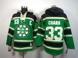 nhl jerseys boston bruins #33 chara green[pullover hooded sweatshirt patch C]