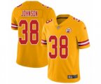 Kansas City Chiefs #38 Dontae Johnson Limited Gold Inverted Legend Football Jersey