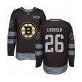 Boston Bruins #26 Par Lindholm Authentic Black 1917-2017 100th Anniversary Hockey Jersey