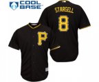 Pittsburgh Pirates #8 Willie Stargell Replica Black Alternate Cool Base Baseball Jersey
