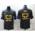 Los Angeles Chargers #52 Khalil Mack Grey Gold Salute To Service Limited Stitched Jersey