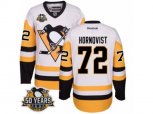 Reebok Pittsburgh Penguins #72 Patric Hornqvist Authentic White Away 50th Anniversary Patch NHL Jersey