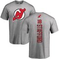 New Jersey Devils #18 Drew Stafford Ash Backer T-Shirt