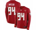 Tampa Bay Buccaneers #94 Carl Nassib Limited Red Therma Long Sleeve Football Jersey