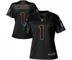 Women Indianapolis Colts #1 Pat McAfee Game Black Fashion Football Jersey
