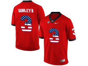 2016 US Flag Fashion-Men\'s Georgia Bulldogs Todd Gurley II #3 College Football Limited Jerseys - Red