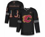 Calgary Flames #13 Johnny Gaudreau Black USA Flag Limited Hockey Jersey