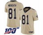 New Orleans Saints #81 Cameron Meredith Limited Gold Inverted Legend 100th Season Football Jersey