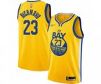 Golden State Warriors #23 Mitch Richmond Authentic Gold Finished Basketball Jersey - Statement Edition
