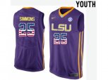 2016 US Flag Fashion Youth LSU Tigers Ben Simmons #25 College Basketball Elite Jersey - Purple