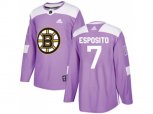 Adidas Boston Bruins #7 Phil Esposito Purple Authentic Fights Cancer Stitched NHL Jersey
